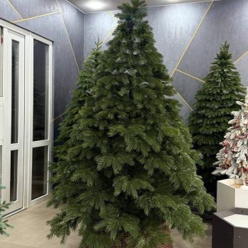 Штучна лита ялинка “Делюкс” зелена 2.2м