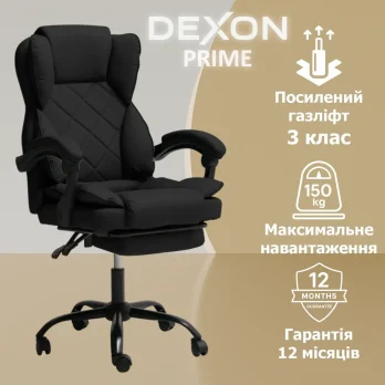 Комп’ютерне крісло до 150 кг DEXON PRIME з екошкіри зручне посилене офісне крісло керівника директора для кабінету офісу будинку Ч