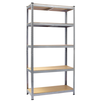 Стелаж 4Р StrongShelf 180X60X30см оцинкований 5 полиць МДФ загальне навантаження до 750 кг для складу комори гаража квітів