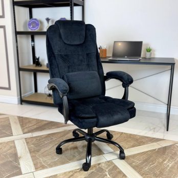 Комп’ютерне крісло до 120кг DEXON SIGMA з велюру зручне посилене офісне крісло керівника директора для кабінету офісу будинку Ч